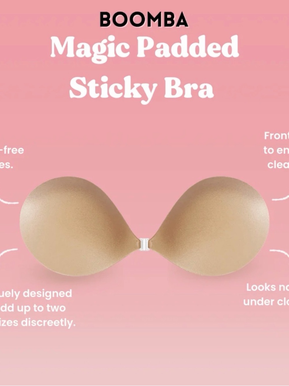 Boomba Magic Padded Sticky Bra - Beige